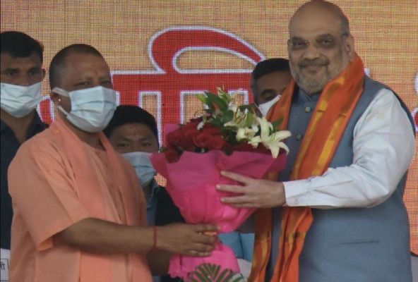 यूपी मिशन पर अमित शाह: लखनऊ में बोले- 2024 में मोदी को फिर प्रधानमंत्री बनाने के लिए 2022 में योगी जरूरी