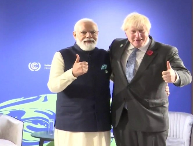 जलवायु शिखर सम्मेलन में शामिल हुए PM मोदी, ब्रिटिश प्रधानमंत्री बोरिस जॉनसन ने गर्मजोशी से किया स्वागत
