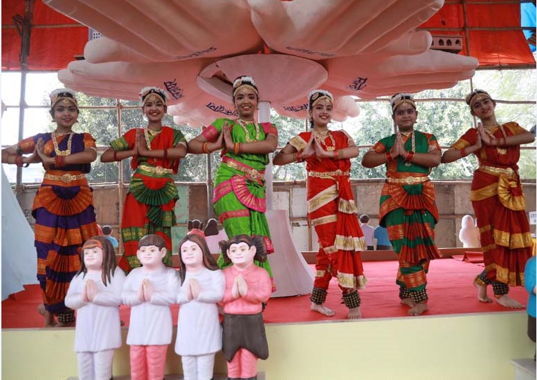 City Montessori Schools tableau almost ready for the Republic Day parade
