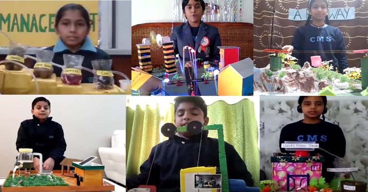 सी.एम.एस. छात्रों के स्वनिर्मित विज्ञान  माडलों ने जीता दर्शकों का दिल