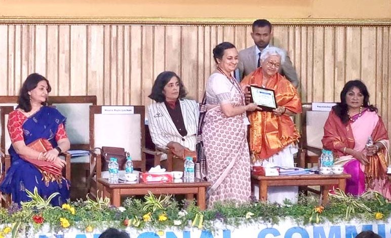 Dr Bharti Gandhi felicitated in the conference for  chairpersons of State Commission for Women held in Pune