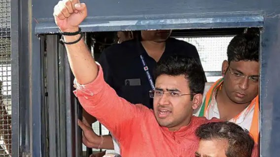 बंगाल में बीजेपी कार्यकर्ताओं पर लाठीचार्ज, तेजस्वी सूर्या बोले- हिटलर बन गई हैं ममता बनर्जी