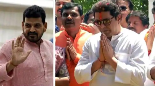 राज ठाकरे के अयोध्या दौरे के विरोध में भाजपा सांसद ब्रजभूषण शरण सिंह का रोड शो, बताया चूहा