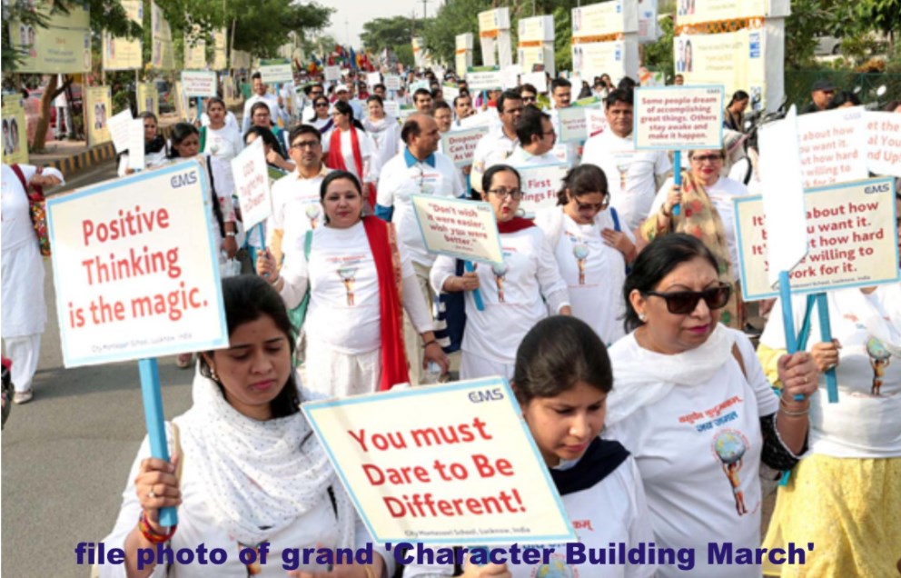Character Building March and Teachers Welcome Function today at CMS