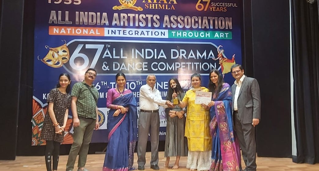 ए आई ए ए द्वारा सम्मानित की गई चैताली राय, शिमला में आयोजित 67वें आल इंडिया ड्रामा और डांस कंपटीशन में जीता प्रथम पुरुस्कार
