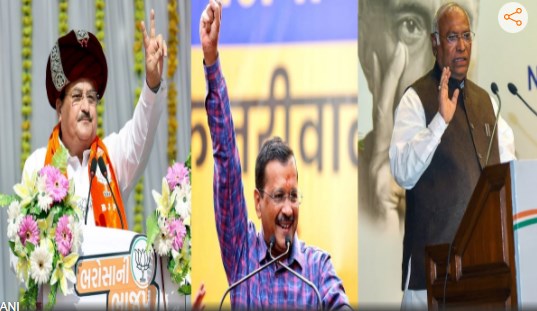 गुजरात में हिट नरेंद्र-भूपेंद्र की जोड़ी, हिमाचल में भाजपा और कांग्रेस के बीच कांटे की टक्कर