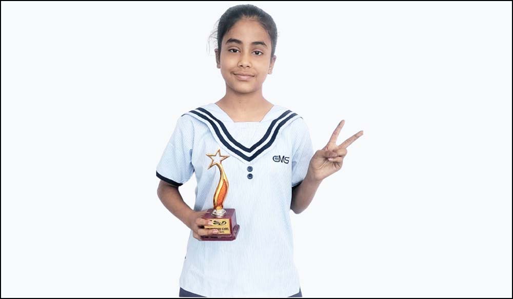 CMS student bags Gold Medal in Slogan Writing Competition 