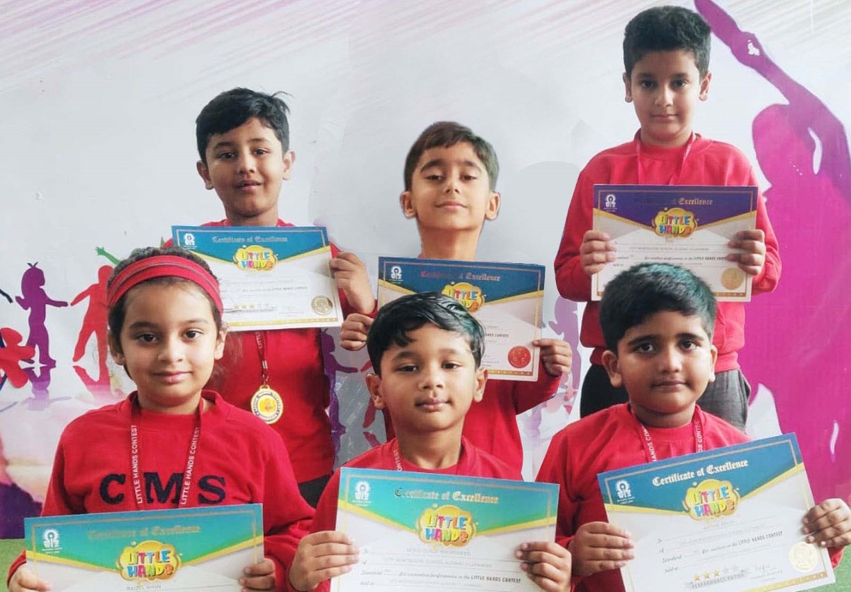 Seven CMS students win  Gold Medals in handwriting contest