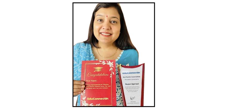 CMS Teacher honoured with  Best Teacher Award