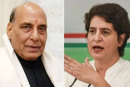 पहले क्यों नहीं आई नर्मदा जी की याद, राजनाथ सिंह ने प्रियंका गांधी को मौसमी हिंदू करार दिया