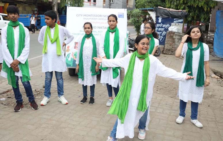 CMS students spread the message of EnvironmentConservation through Street Play enactment