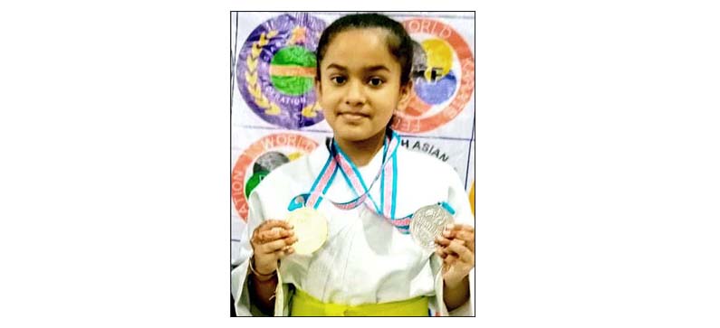 Saanvi of CMS grabs two gold medals in Karate Championship