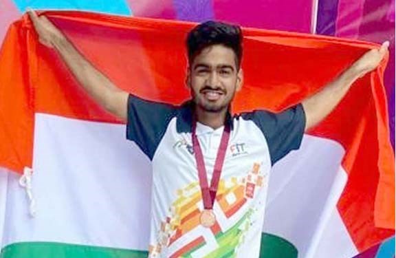 CMS student Shreyansh Trivedi wins two bronze medals at Asian Para Games at Hangzhou