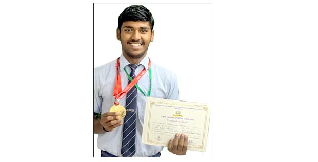 Sheetanshu bags two gold medals in  National Diving and Swimming Meet