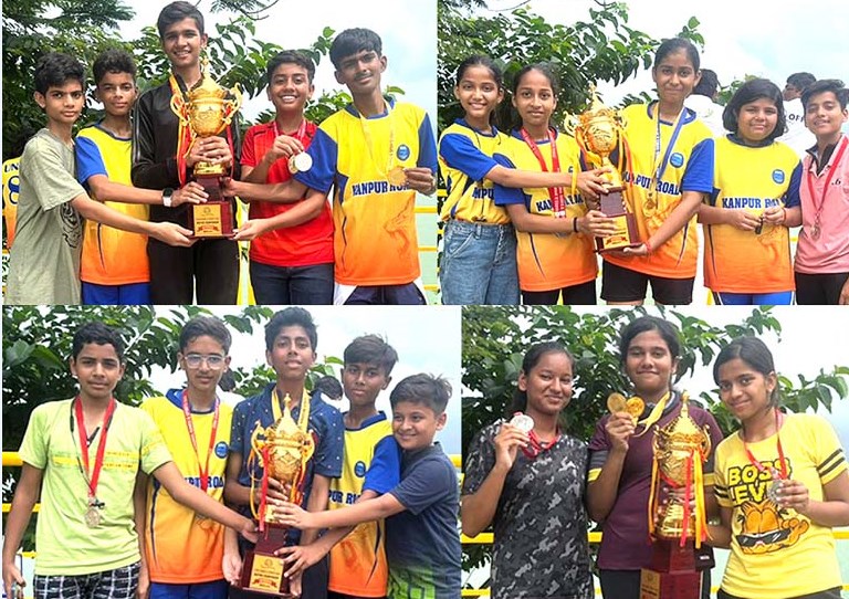 CMS Kanpur Road wins Overall  Championship in Skating Tournament