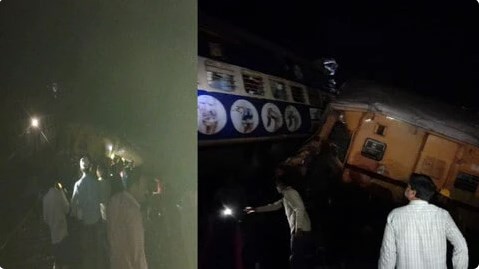 आंध्र प्रदेश में 2 ट्रेनों की जोरदार टक्कर, पटरी से उतरी बोगियां; 10 यात्री हुए घायल