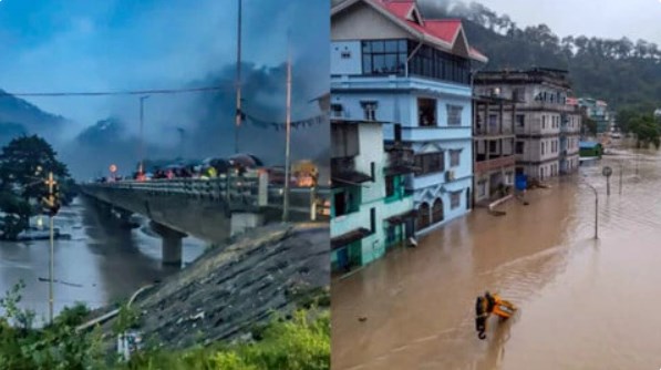 सिक्किम में बाढ़ से भारी तबाही, 23 सैनिकों समेत 43 लोग लापता; 5 के मिले शव