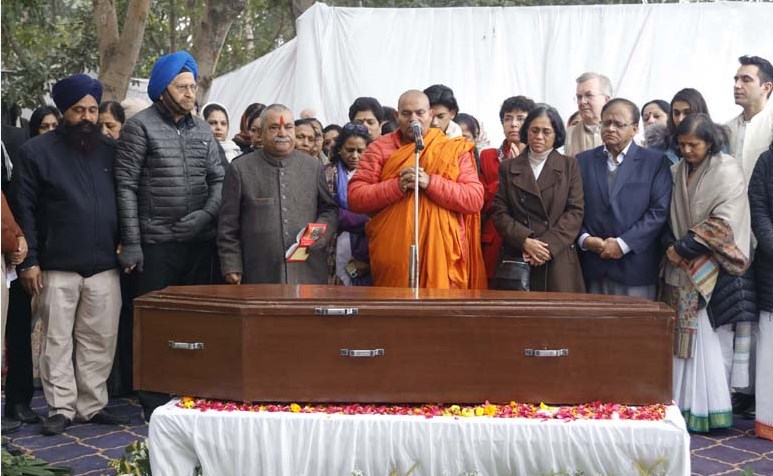 बहाई समाधि स्थल में राजकीय सम्मान से हुआ  डा. जगदीश गाँधी का अन्तिम संस्कार
