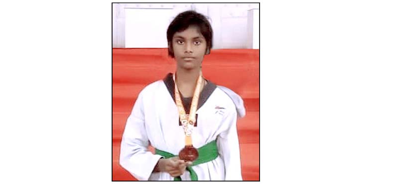 CMS girl bags Bronze medal in National Taekwondo Championship