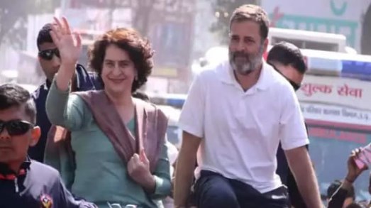 न्‍याय यात्रा में राहुल और प्रियंका एक साथ, खुली जीप पर निकले, भाई-बहन को देख उमड़ी भीड़