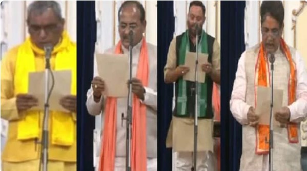 योगी कैबिनेट का विस्तारः राजभर-दारा सिंह चौहान समेत चार विधायकों ने ली शपथ