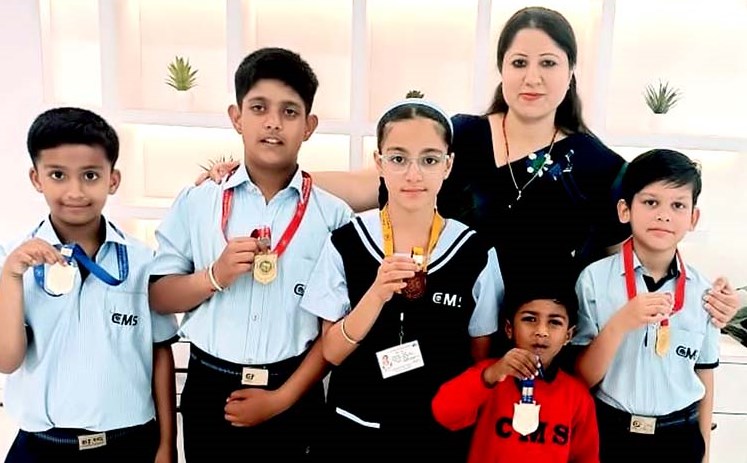 CMS students grab five medals including 2 golds in State Taekwondo Championship
