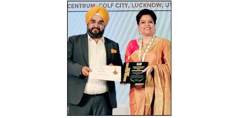 CMS Principal, Shivani Singh, honoured with  Swami Vivekanand National Principals Award