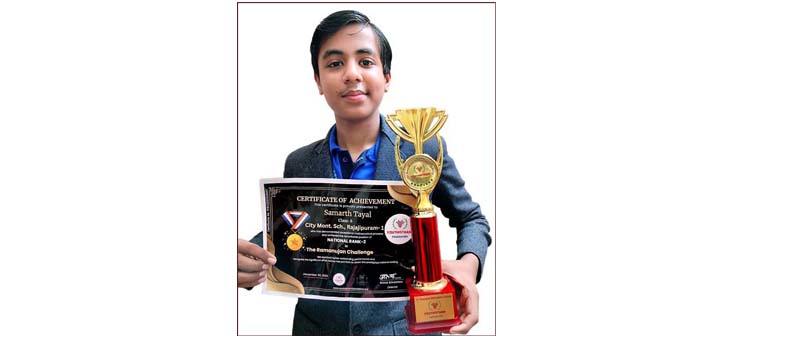 Samarth of CMS secures AIR 2 in National Mathematics Olympiad