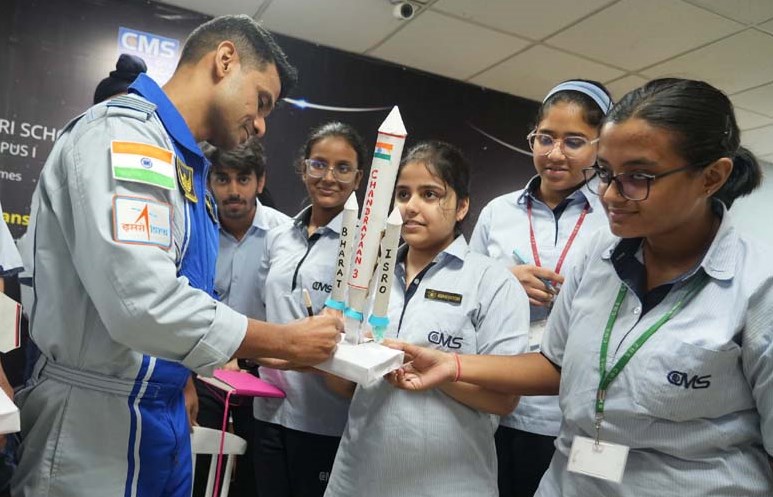 Gaganyaan Astronaut Shubhanshu Shukla  touchdown at CMS Aliganj I