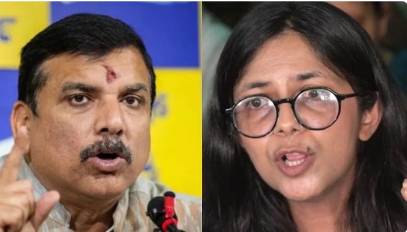 संजय सिंह ने स्वाति मालीवाल से की मुलाकात, आवास पर पहुंच कर जाना हाल