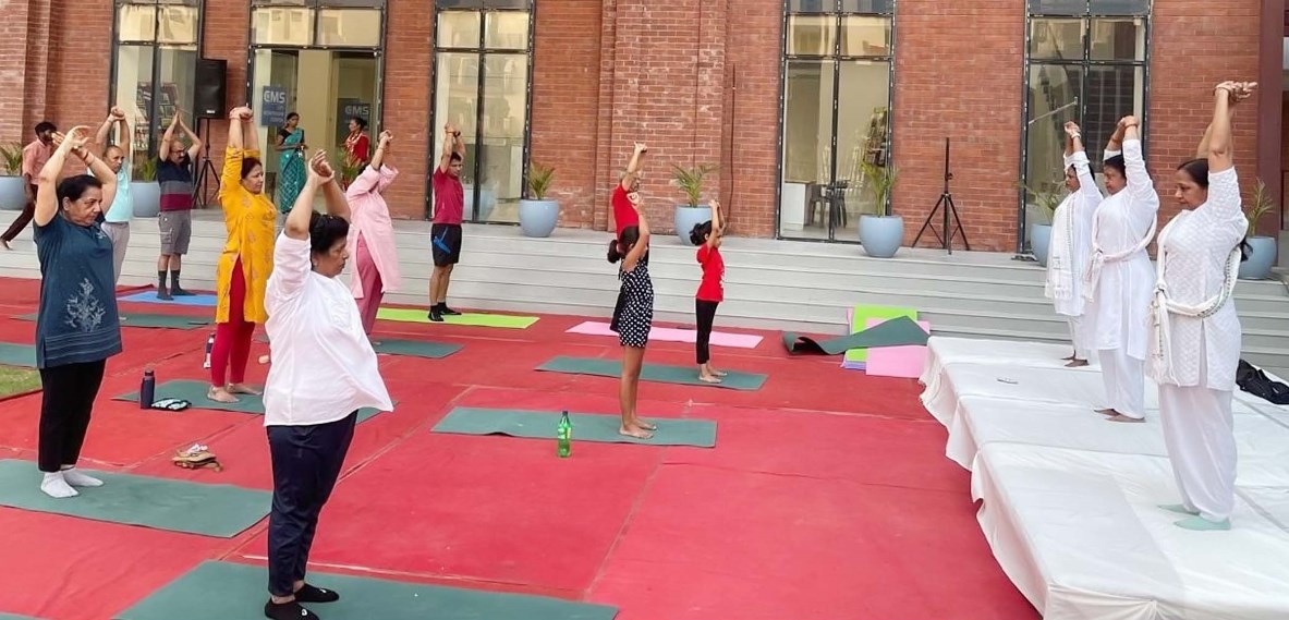 Yoga Camp begins at CMS Shalimar OneWorld