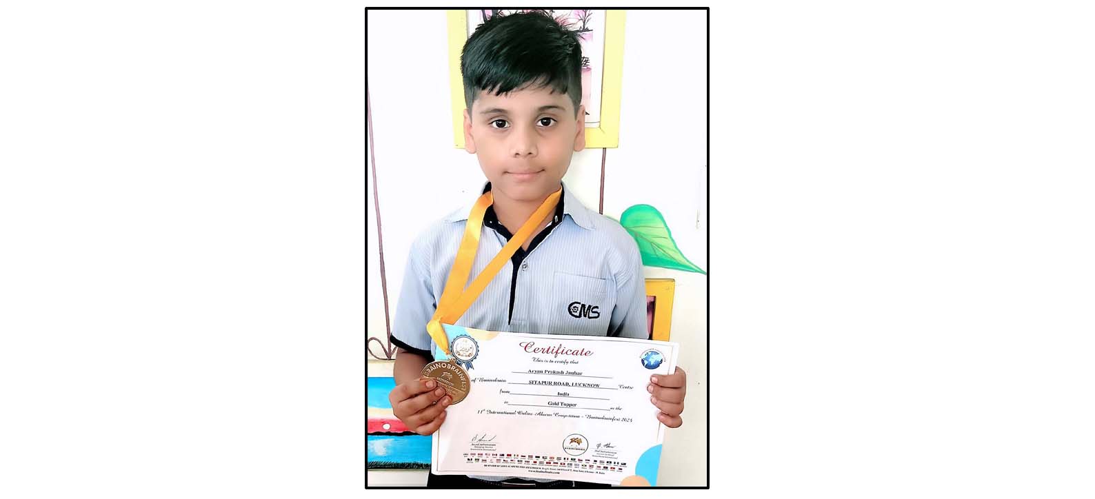 CMS student wins Gold in Maths competition
