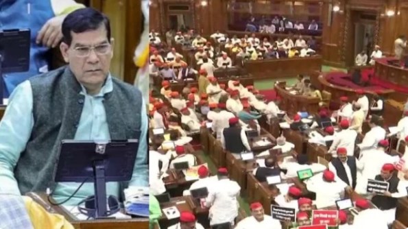 यादवजी को निलंबित कर दिया, विस में ऊर्जा मंत्री एके शर्मा के बोलते ही क्यों भड़की सपा, प्रदर्शन,
