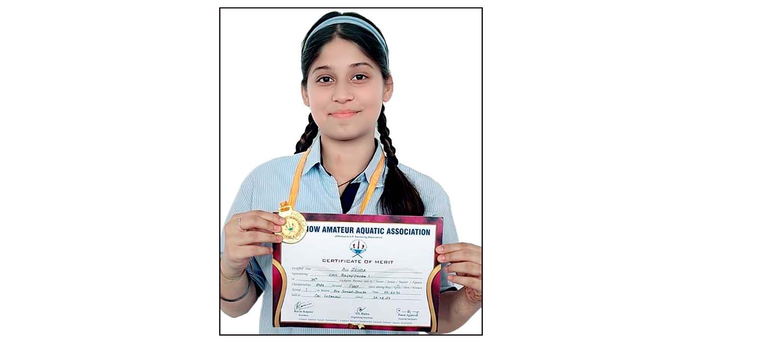 Ali Zehra of CMS grabs the gold in Aquatics