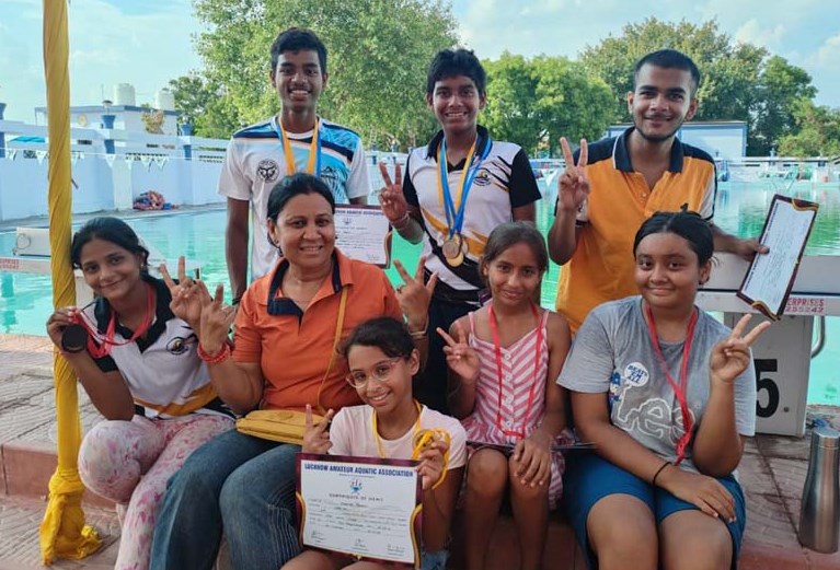 CMS student grabs 16 medals including 6 golds in Swimming Championship