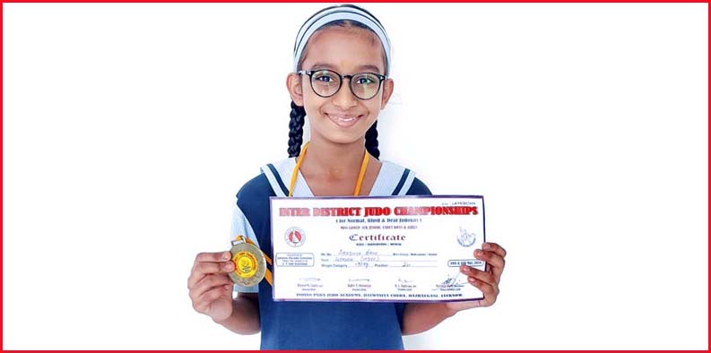 Aradhya of CMS wins Gold in Judo Championship