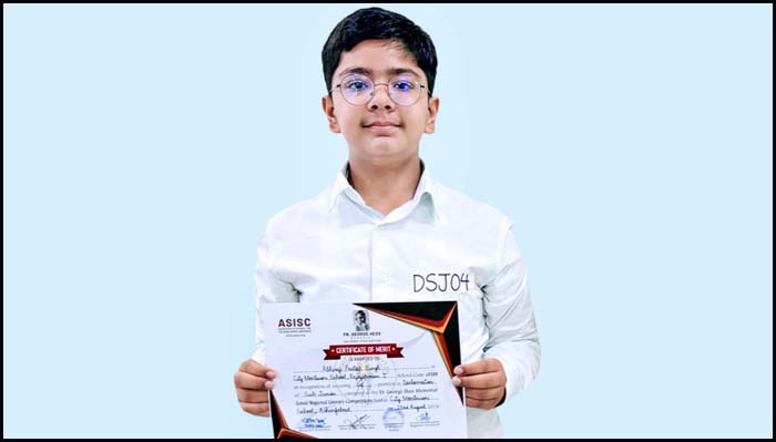 CMS student wins first prize in Zonal Declamation Competition