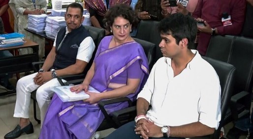 प्रियंका गांधी ने चुनावी हलफनामे में छिपाई अपनी और पति की संपत्ति, भाजपा का बड़ा आरोप