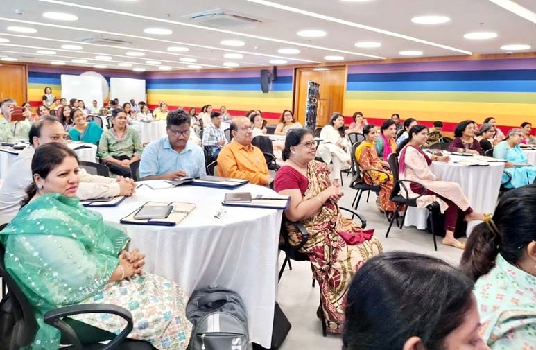 CMS teachers participate in the Teachers Skill  Building Workshop being held in Hyderabad