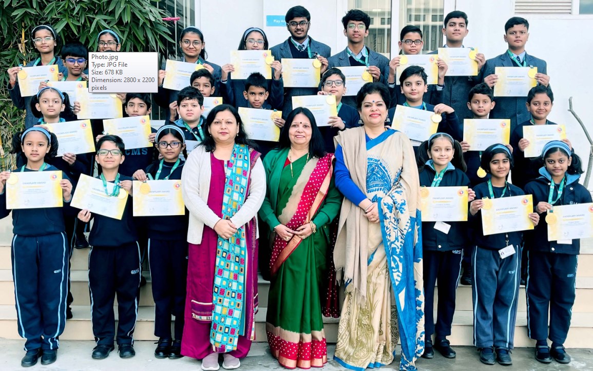 सिंगापुर मैथ्स चैलेन्ज में सी.एम.एस. छात्रों ने  31 गोल्ड मेडल समेत 124 पदक जीते