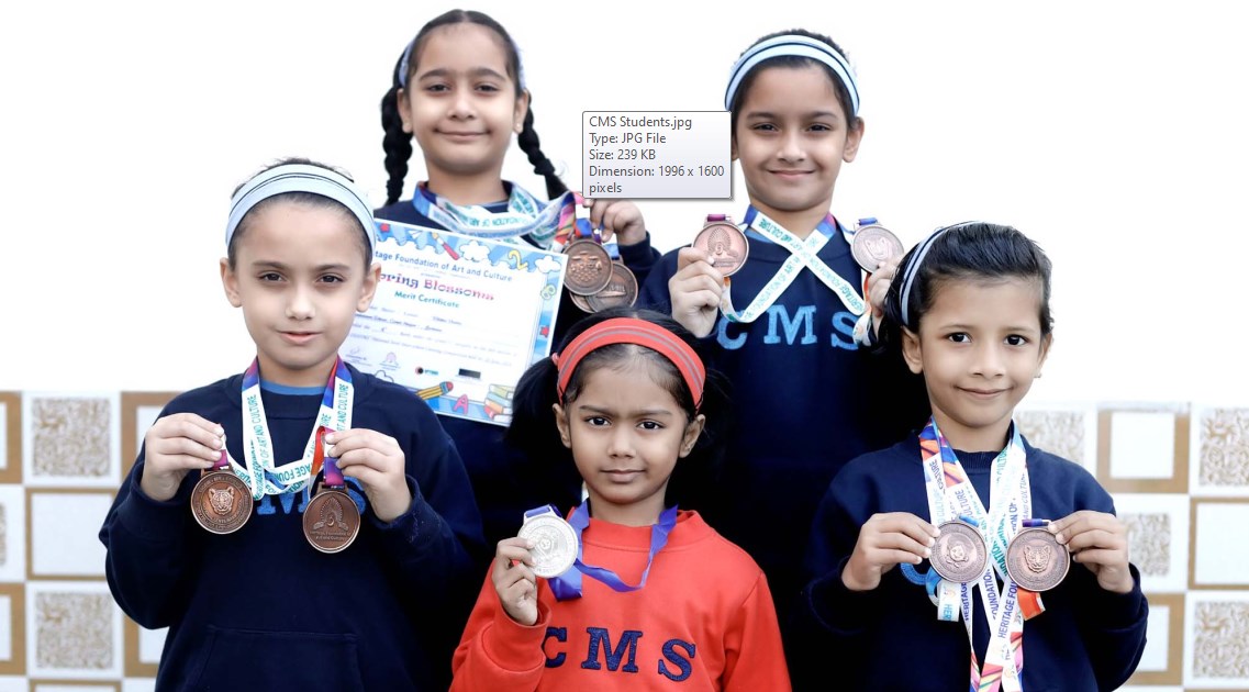 नेशनल चित्रकला प्रतियोगिता में  सी.एम.एस. छात्राओं का उत्कृष्ट प्रदर्शन