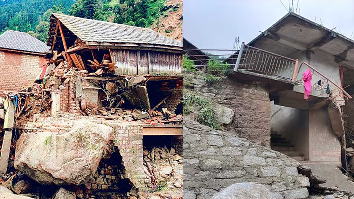 हिमाचल में बादल फटे, सराज घाटी में तबाही के निशान, घरों के मलबे बयां कर रहे हैं संकट