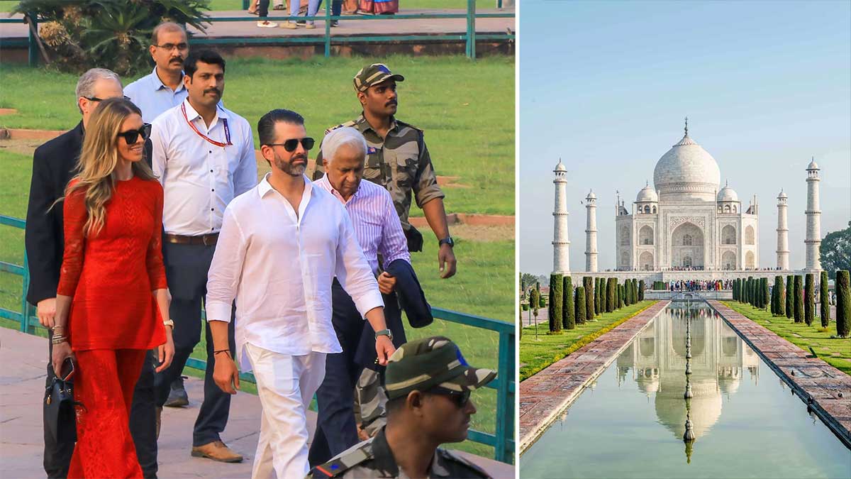 डोनाल्ड ट्रंप जूनियर उदयपुर में शाही शादी में शामिल होने भारत पहुंचे, ताजमहल का किया दीदार