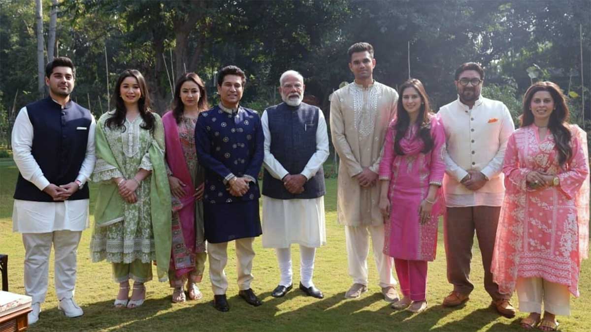 PM मोदी के घर न्योता लेकर पहुंचा तेंदुलकर परिवार, बेटे अर्जुन की शादी में शामिल होंगे प्रधानमंत्री?