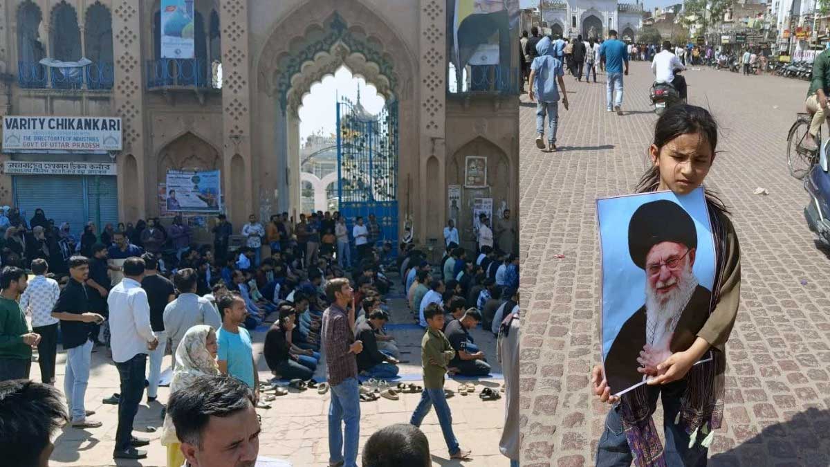 राजधानी लखनऊ में खामेनेई की मौत पर भारी बवाल, छोटे इमामबाड़े से सड़कों पर उतरा शिया समुदाय, अमेरिका-इजरायल के खिलाफ गूंजे नारे
