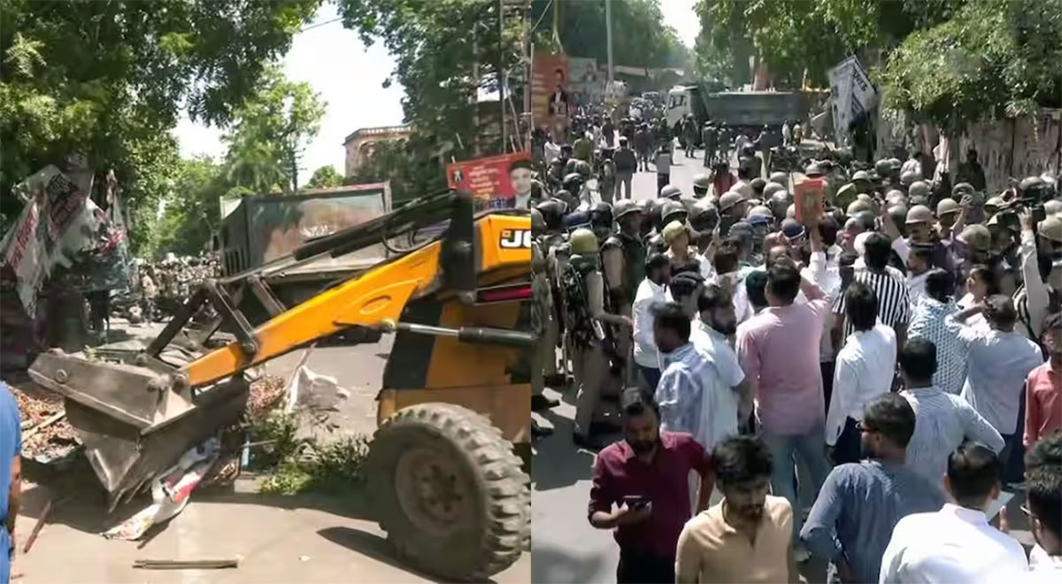 लखनऊ कचहरी में बुलडोजर एक्शन से बवाल! वकीलों का हंगामा, 2 दिन कोर्ट बंद करने का ऐलान