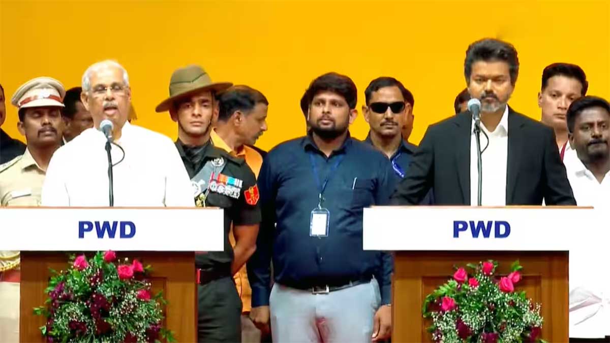 तमिलनाडु में फिर भड़का ‘तमिल गान’ विवाद! विजय सरकार के शपथ समारोह पर सहयोगियों ने भी उठाए सवाल
