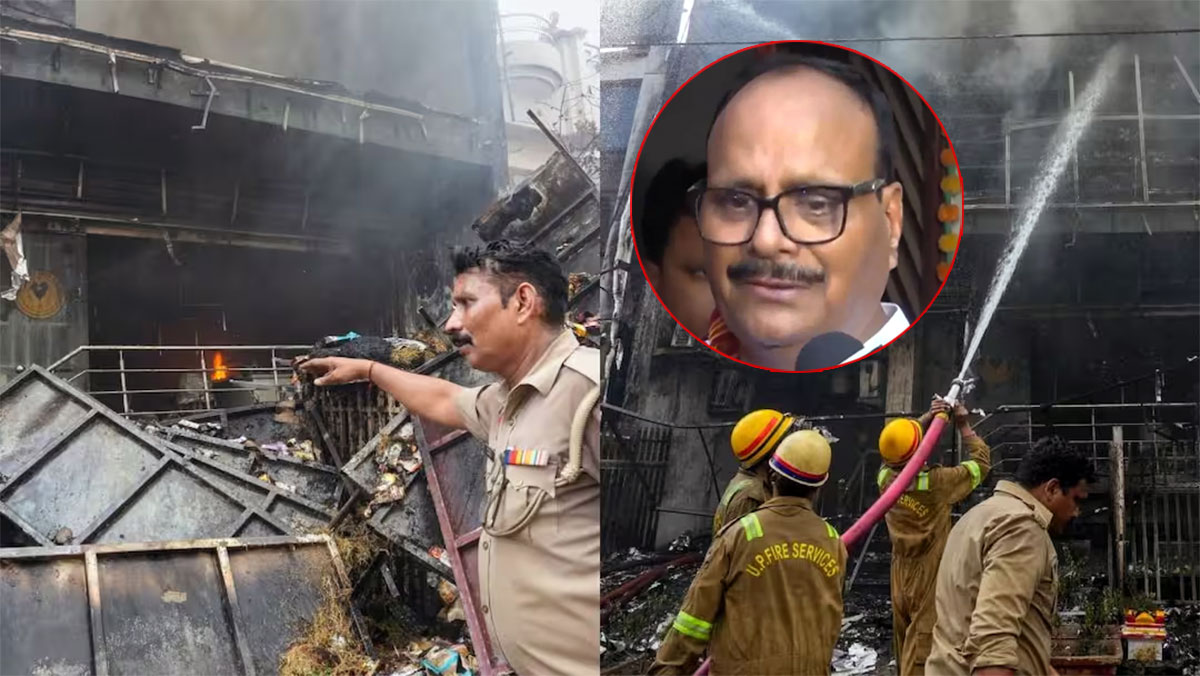 लखनऊ अग्निकांड पर छलका डिप्टी CM ब्रजेश पाठक का दर्द, मीडिया से बात करते हुए रो पड़े; 15 छात्रों की मौत से मचा हड़कंप
