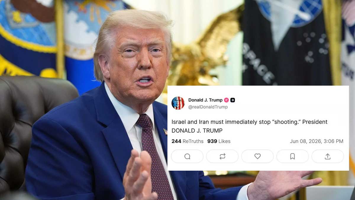 Iran-Israel War पर ट्रंप का बड़ा बयान! बोले- तुरंत बंद हो गोलीबारी, 48 घंटे में हो सकता है शांति समझौता