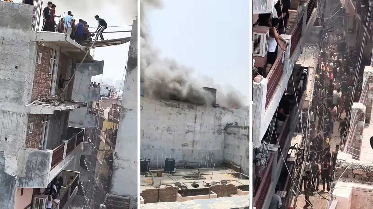 नोएडा के मामूरा गांव की जी+4 इमारत में भीषण आग, रेस्क्यू ऑपरेशन के बाद 50 परिवारों को सुरक्षित निकाला गया